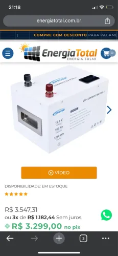 Bateria de lítio epever
