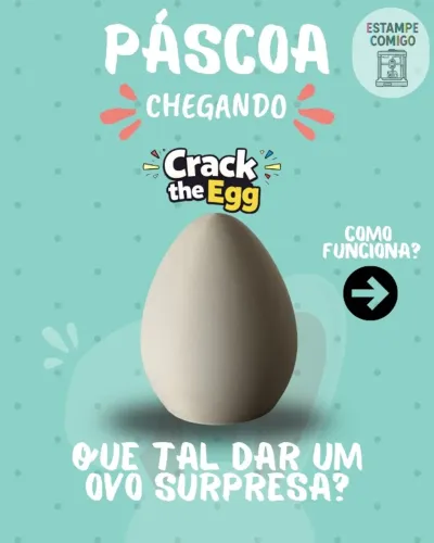 ovo surpresa feito em impressão 3d