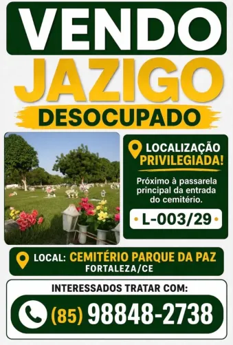 VENDO JAZIGO PARQUE DA PAZ (direto proprietário)