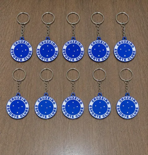 Kit 10 chaveiros do Cruzeiro Esporte Clube em 3D atacado