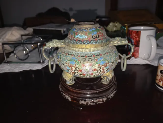 Incensario Cloisonné Dinastia Qing