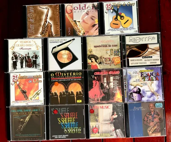 Lote 14 CDs Música Instrumental - Dilermando Reis, Sax De Ouro, Orquestras E Mais