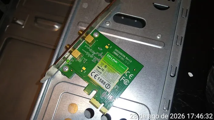Placa de rede wi-fi TP-Link + gabinete em bom estado