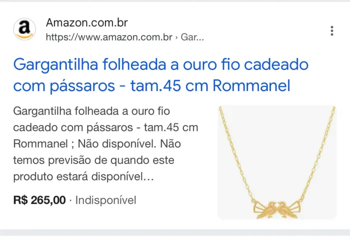 Colar rommanel 
