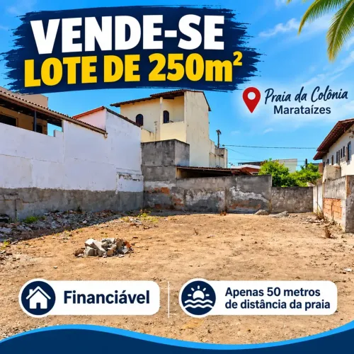 Vende-se lote financiável em Cidade Nova - Marataízes - ES