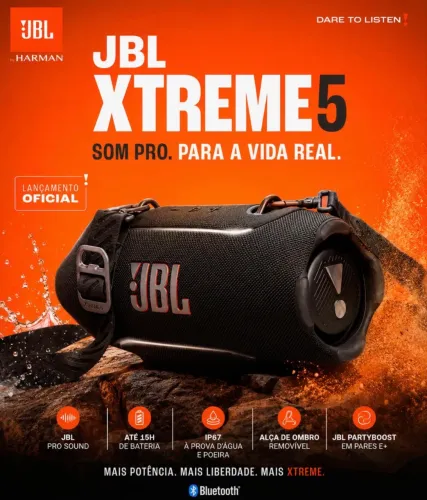 JBL XTREME 5 PRETA OU AZUL NACIONAL NOTA FISCAL COM GARANTIA JBL 1 ANO