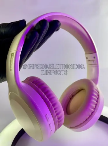 Fone de Ouvido Bluetooth HeadPhone Lenovo TH-30 Bege R$179,90 