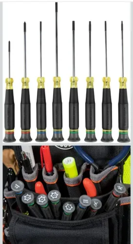 Klein Tools - Kit de Chave de Precisão, Fenda, Phillips e TORX, 8 Peças, NOVO!