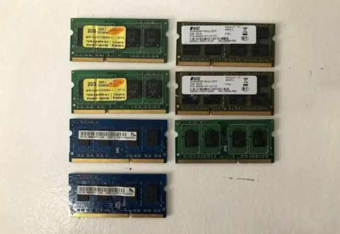 Lote 7 Memorias 2GB DDR3 Para Notebook