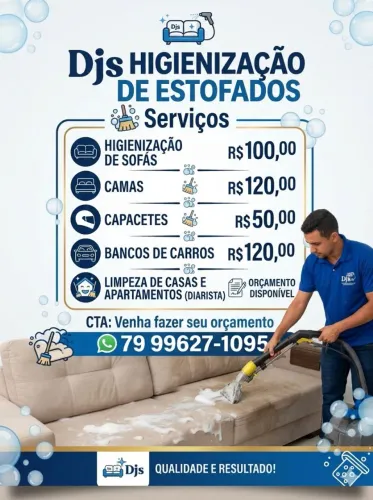 Djs higienização de Estofados