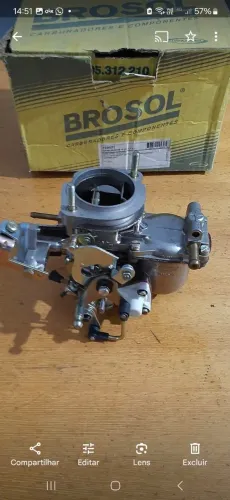 Carburador de Fiat Simples alcool Brosol.