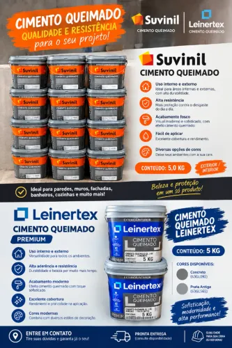 Cimento Queimado Suvinil e Leinertex 5kg