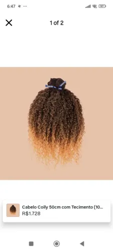 Cabelo cacheado importado