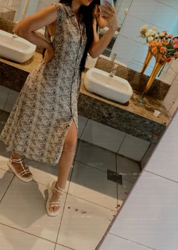 Vestido midi marisa animal print g