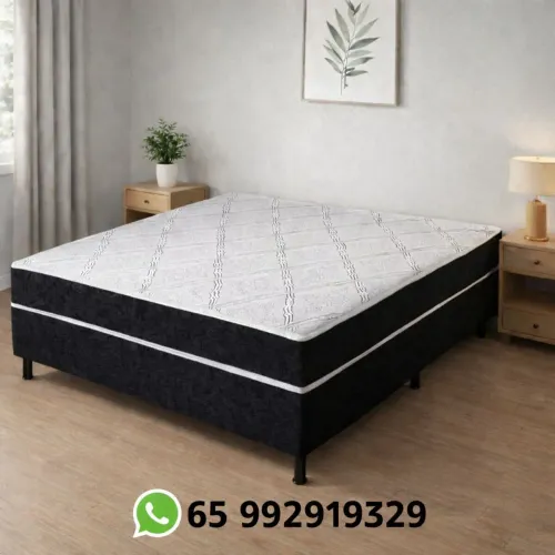 CAMA BOX CASAL 8 CM DE ESPUMA