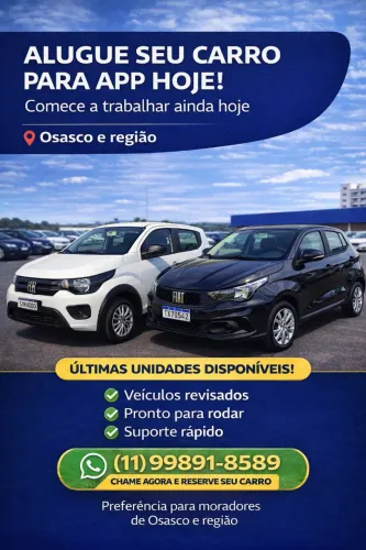 ALUGUEL CARRO PARA MOTORISTA DE APLICATIVO 
