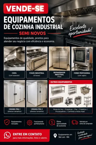 MATERIAIS PARA RESTAURANTE INDUSTRIAL 