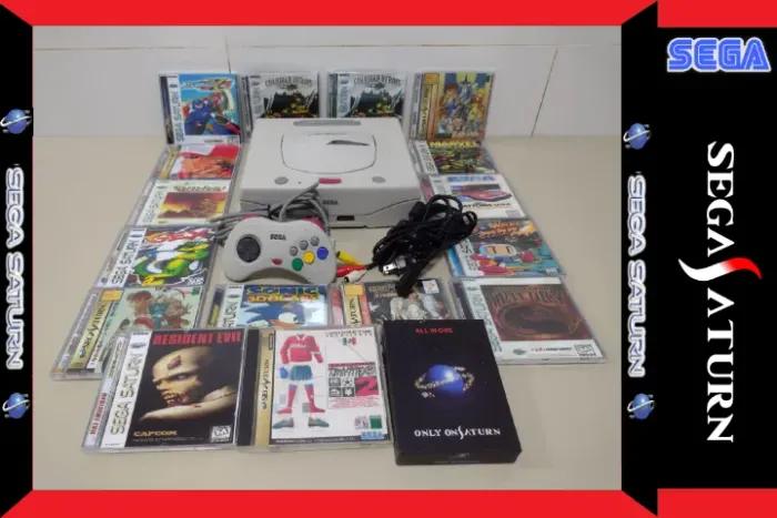 Sega Saturn Branco Com Action Replay E 15 Jogos 