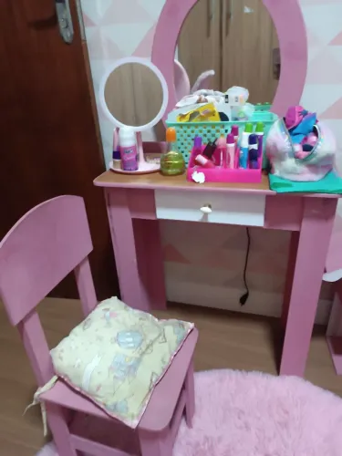 Penteadeira Infantil - Rosa