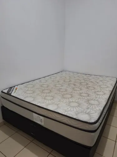 CAMA BOX CASAL DE MOLAS COLCHÃO ORTOBOM