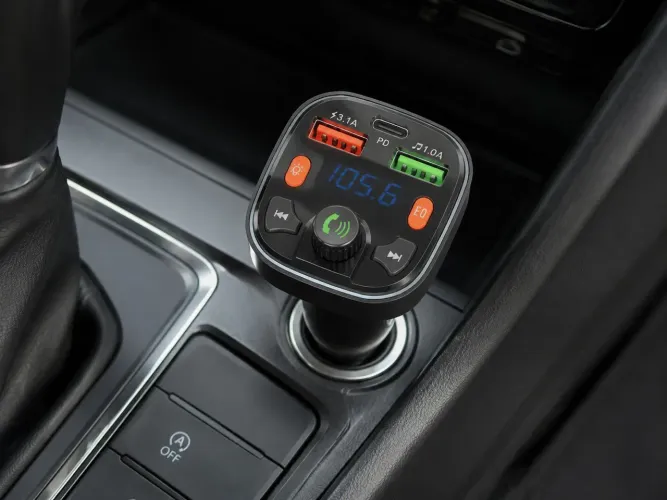 Transmissor FM Bluetooth Veicular H?Maston 20W PD USB-C