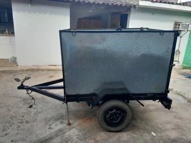 Reboque prancha +contêiner