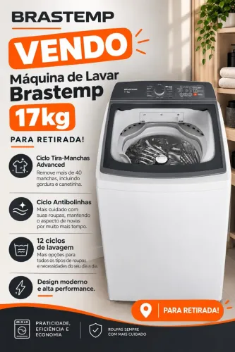 Máquina de lavar 17kg Brastemp
