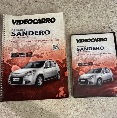 Manual e dvd de reparação técnica Renault Sandero 1.6 8v Hiflex