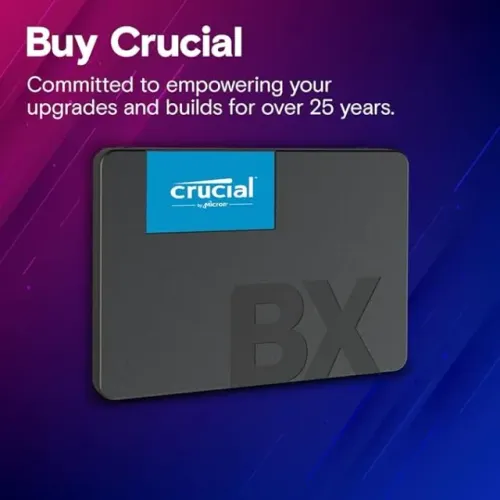 SSD interno Crucial BX5, 3D NAND SATA de 2,5 polegadas, até 540 MB/s, 