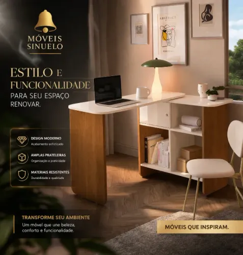 Escrivaninha Nomad 360° - Pronta Entrega - Móveis Sinuelo