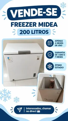 Freezer 4 meses de uso Penas nova 200l