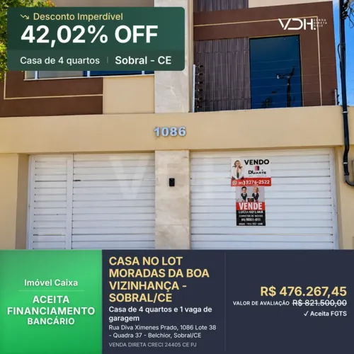 CASA NO LOT MORADAS DA BOA VIZINHANÇA - SOBRAL/CE