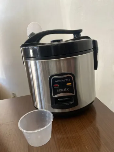 PANELA ELETRICA ARROZ INOX E VISOR VIDRO PAI6X 220V AGRATTO