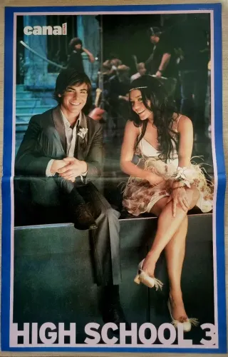 Pôster - High School Musical 3 - Revista Canal Extra - anos 2000s - 47cm de comprimento