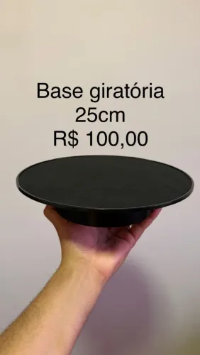 Base giratória 25cm suporta até 15kg