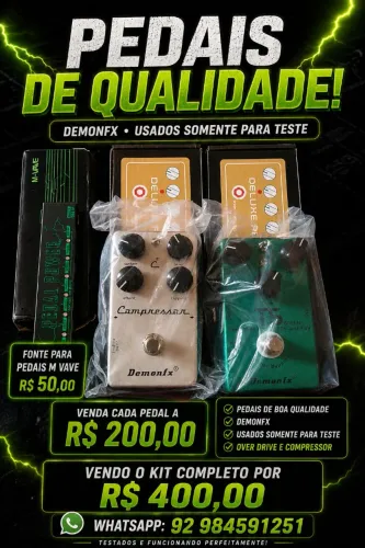 Pedais compressor e over drive demonfx