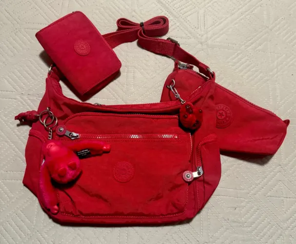Bolsa+carteira+estojo Kipling original