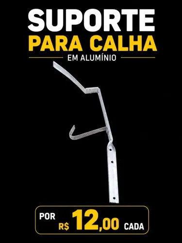 Aluitens Suporte para calha em alumínio
