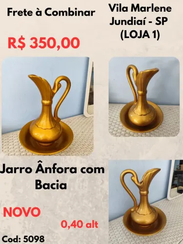Jarro Ânfora com Bacia novo