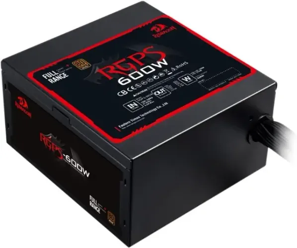 Fonte ATX Gamer Redragon RGPS 600W 80 Plus Bronze PFC Ativo Sem Cabo de Força