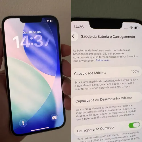 iPhone 13 de 256 GB novo bateria 100 %