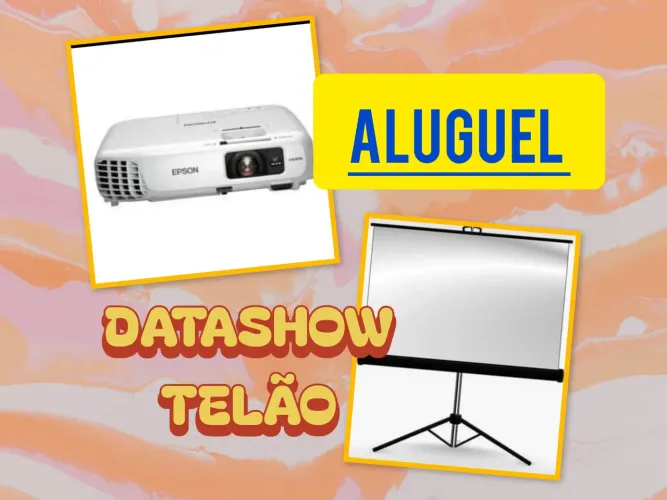 ALUGUEL DATASHOW TELÃO SOM MICROFONE MESA DE SOM