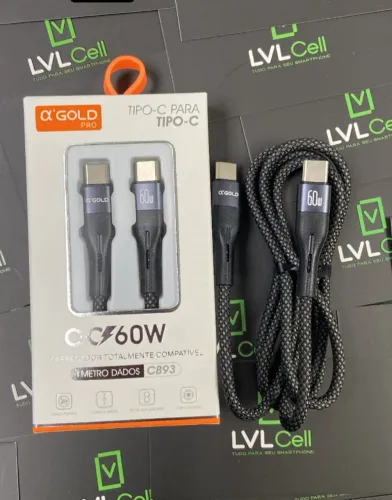 Cabo Turbo Tipo -C / Tipo -C Gold ? 60W ? Carga e dados 