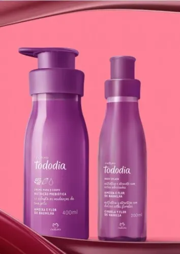 Creme Nutritivo 400ml e Body Splash 200ml Tododia Ameixa e Flor de Baunilha