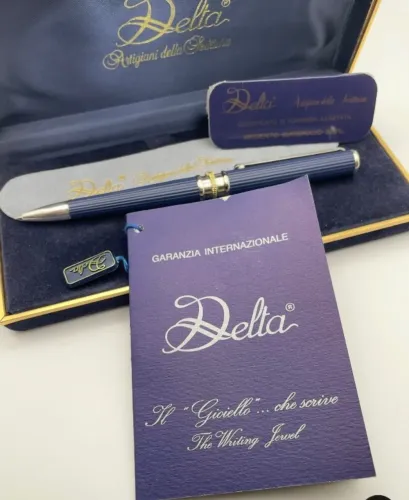 Caneta Delta "Brezza Collection" - Nova (NOS), Prata 925 e Ouro 18k