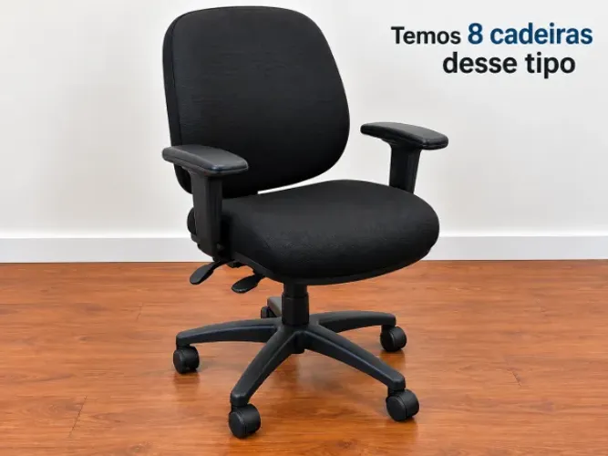 Cadeira giratórias com braço - LOTE COM 8 - Seminovas!