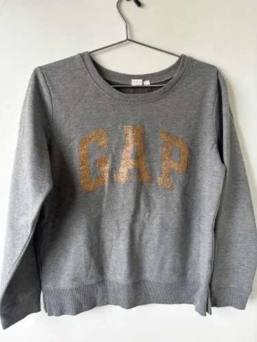 Moletom Gap Cinza com Glitter Dourado