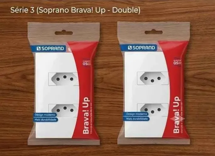 Tomada Dupla 20amperes Soprano Brava-up