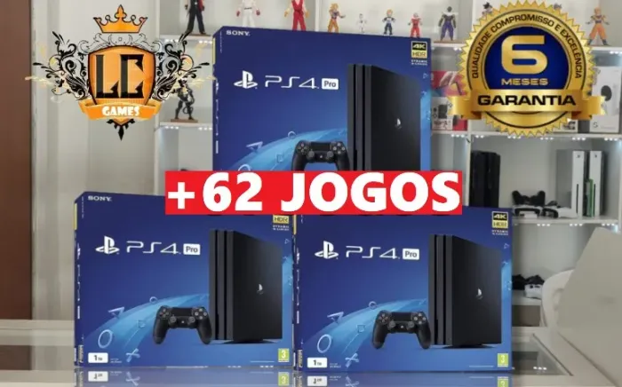 PS4 PRO 1TB 4K COM 82 JOGOS E GARANTIA O6 MESES E BRINDES I LOJA FISICA BH