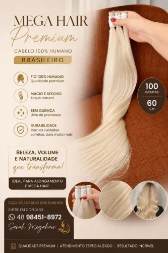 Cabelo 100% humano brasileiro